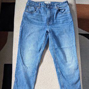 everlane curvy cheeky jean 30 ankle raw hem